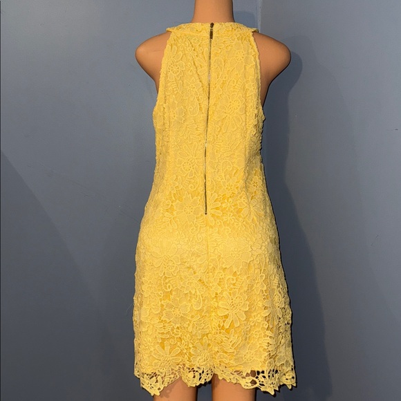 Bright Yellow Jessica Howard Lace Dress - Size 10 - Picture 3 of 7